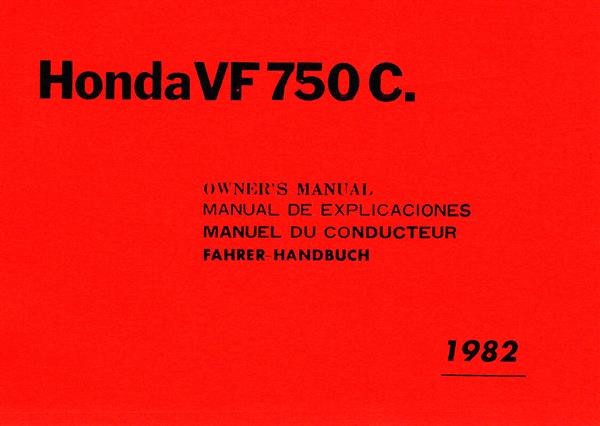Honda VF750C Fahrerhandbuch