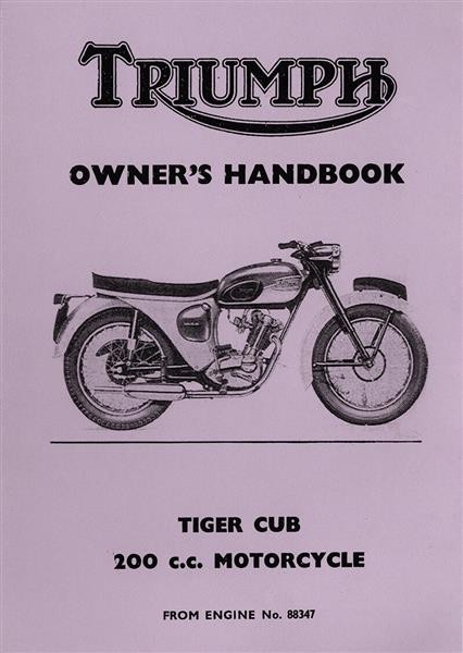 Triumph Tiger Cub, Betriebsanleitung