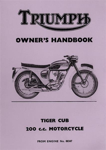 Triumph Tiger Cub Betriebsanleitung