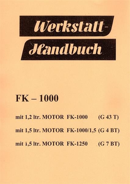 Werkstatthandbuch für Ford Transit FK 1000 / FK 1250
