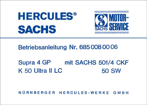 Hercules Supra 4 GP Betriebsanleitung
