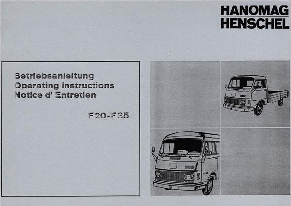 Hanomag / Henschel F20 - F35 Betriebsanleitung