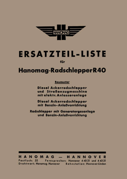 Hanomag R40 Ersatzteilkatalog