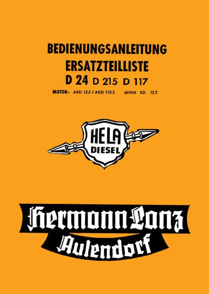 Hela D24 D215 D117 Betriebsanleitung Ersatzteilkatalog