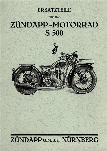 Zündapp S500 mit Phyton-Motor Ersatzteilkatalog