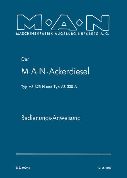 MAN AS325H und AS330A Bedienungsanleitung