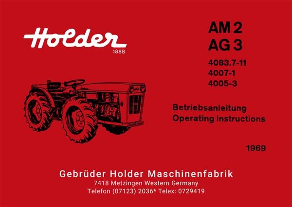 Holder AM 2/ AG 3 Bedienungsanleitung
