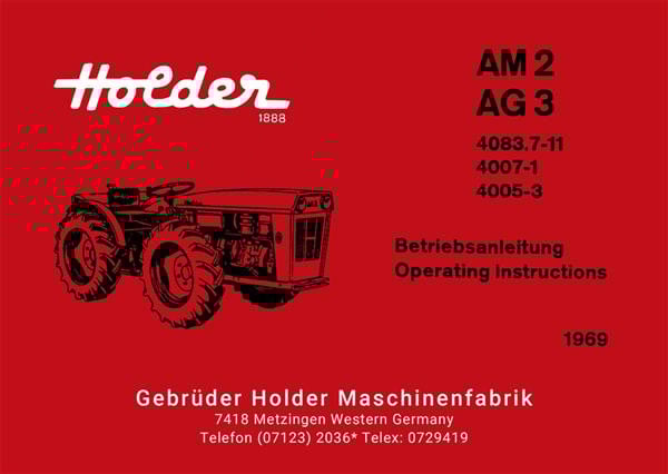 Holder AM 2 und AG 3 Bedienungsanleitung