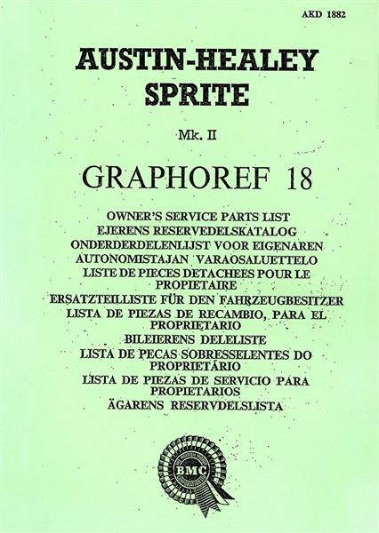 Austin Healey Sprite MK II Graphoref 18 Ersatzteilkatalog