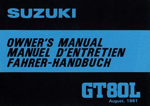 Suzuki GT80L Bedienungsanleitung