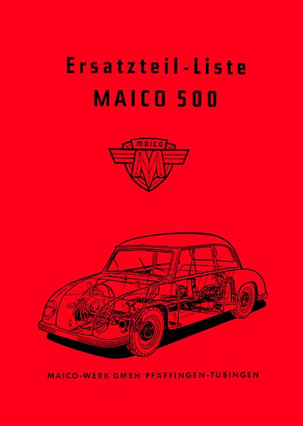 Maico 500 Kleinwagen Ersatzteilliste