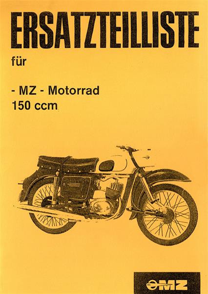 MZ Motorrad 150 ccm, Ersatzteilkatalog