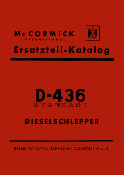 IHC D-436 Standard Ersatzteilkatalog