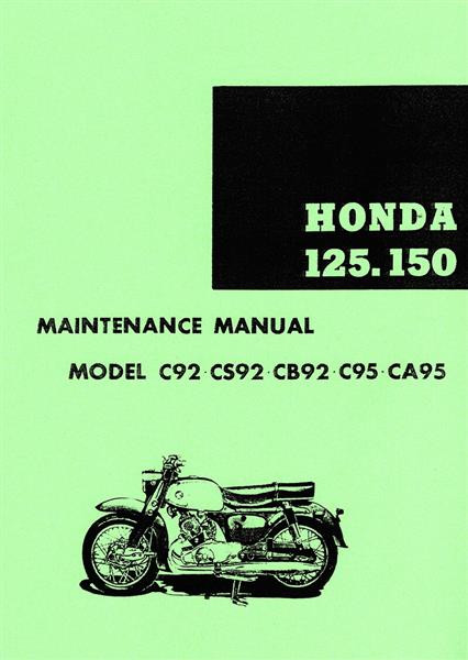 Honda C92 CS92 CB92 C95 CA95 Maintenance Manual