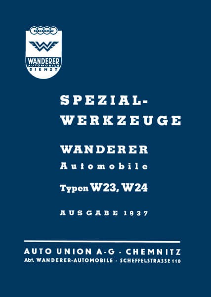 Wanderer W23 und W24 Spezial-Werkzeuge-Katalog