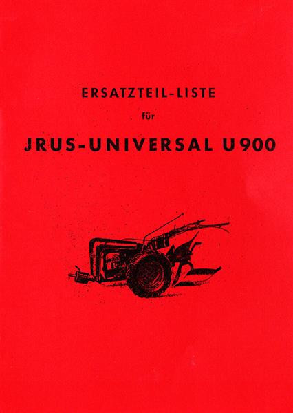 Jrus-Universal Einachsschlepper U900 Ersatzteilkatalog