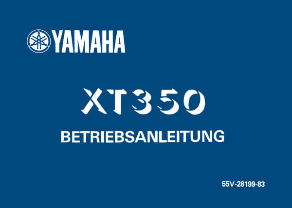 Yamaha XT350 Bedienungsanleitung