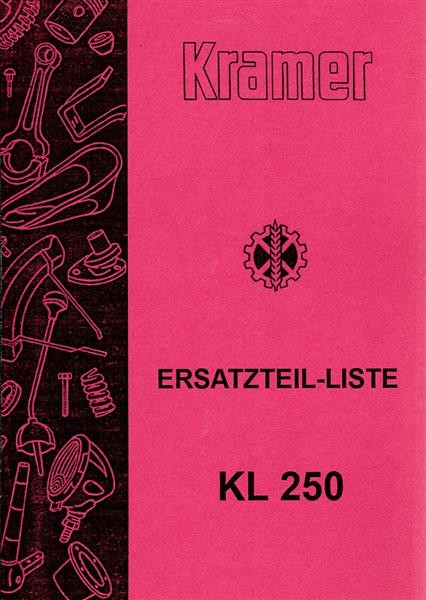 Kramer KL250 Ersatzteilliste