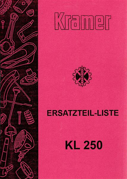 Kramer KL250 Ersatzteilliste