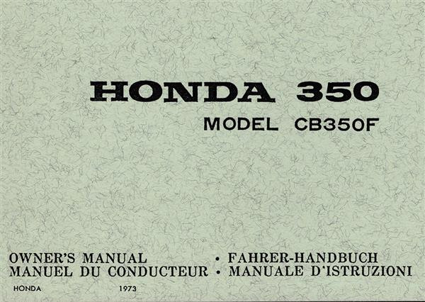 Honda CB350F Fahrerhandbuch