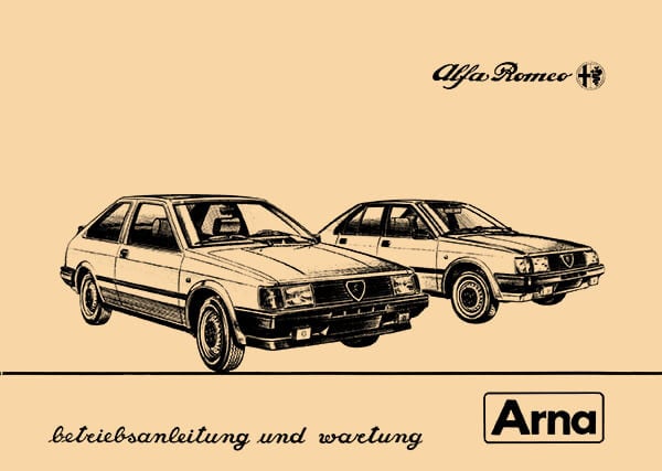 Alfa Romeo Arna Betriebsanleitung