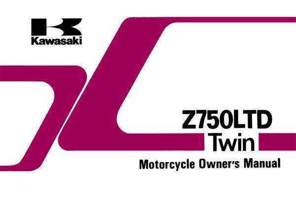 Kawasaki Z 750 LTD Owner's Manual