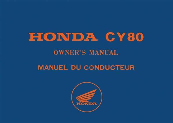 Honda CY80 Owners Manual