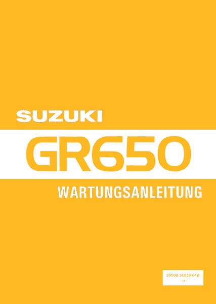 Suzuki GR650 und GR650X Reparaturanleitung