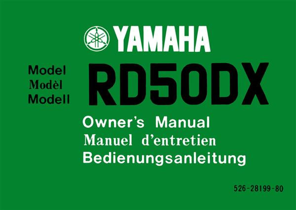 Yamaha RD50DX Bedienungsanleitung