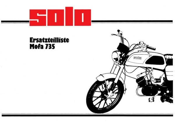 Solo 735 Mofa Ersatzteilliste