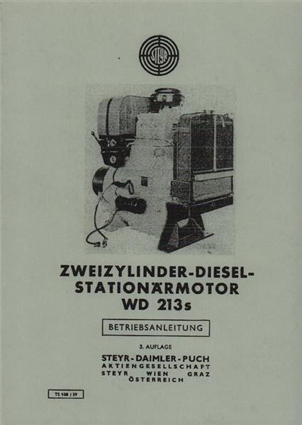 Steyr WD213s Stationärmotor Betriebsanleitung