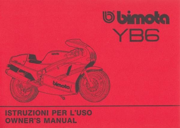 Bimota YB6, 1000 ccm, Owner's Manual