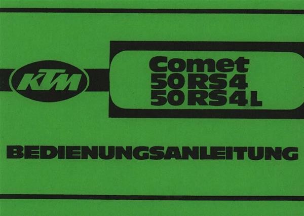 KTM Motorfahrzeugbau Comet, 50 RS4/L, Betriebsanleitung