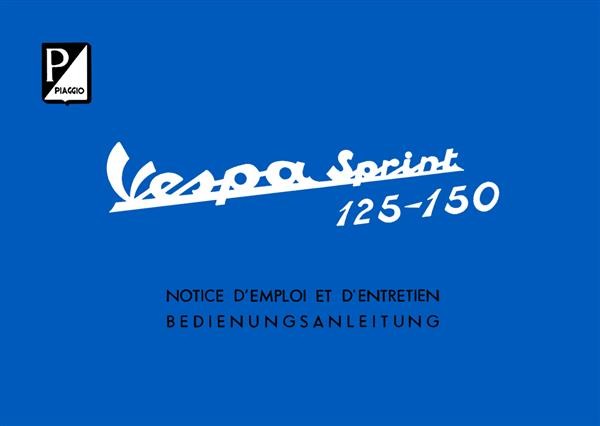 Vespa 125-150 Sprint Betriebsanleitung