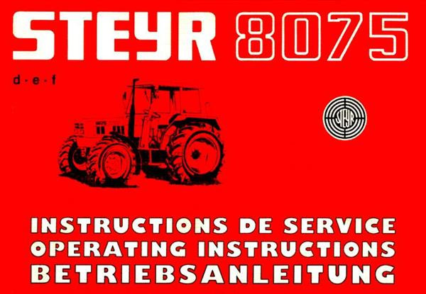 Steyr 8075 Traktor Betriebsanleitung