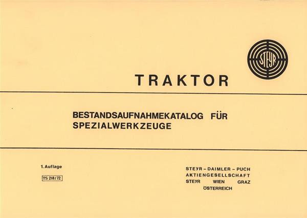 Steyr Spezialwerkzeuge für Traktoren - Ausgabe 1972