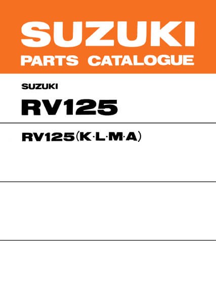 Suzuki RV125 Parts Catalogue