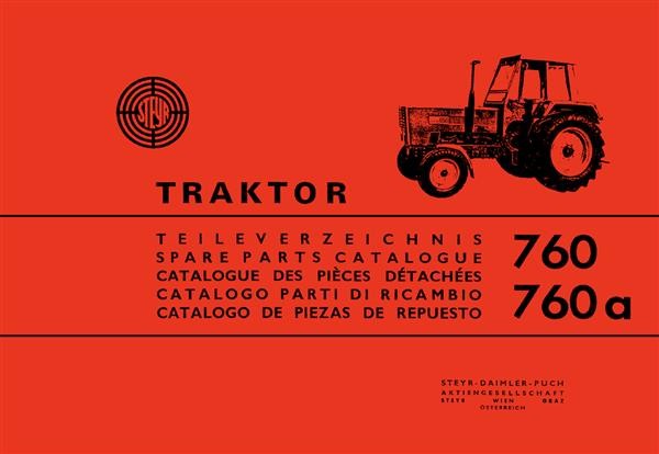 Steyr 760 und 760a Traktor Ersatzteilkatalog
