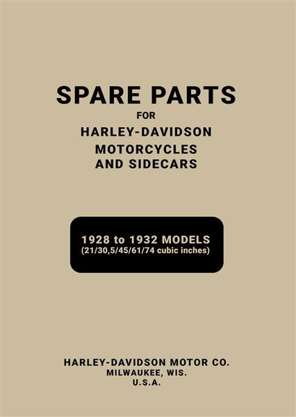 Harley-Davidson 350-1200 ccm Models 1928-1932 Spare Parts