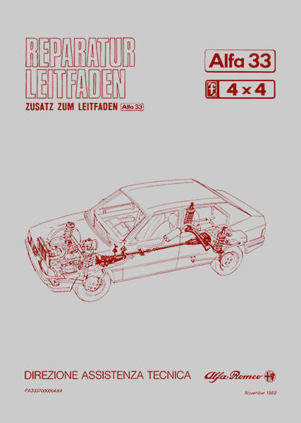 Alfa Romeo Alfa 33 - 4x4 Reparatur Leitfaden