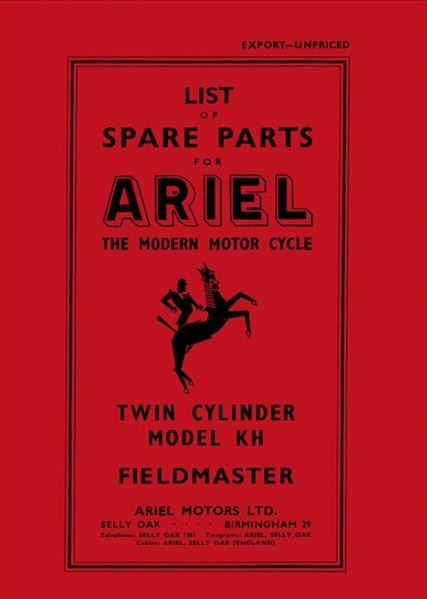 Ariel 500 Twin Cylinder Model KH Fieldmaster Spare Parts