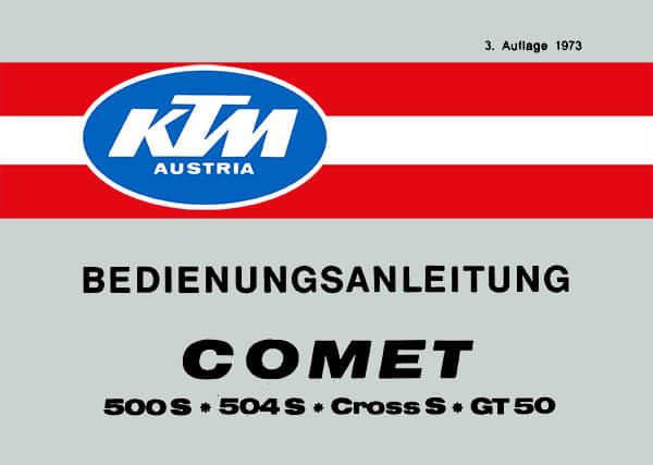 KTM Motorfahrzeugbau 500 S, 504 S, Cross S, GT 50 Betriebsanleitung