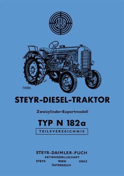 Steyr N182a Traktor Ersatzteilkatalog