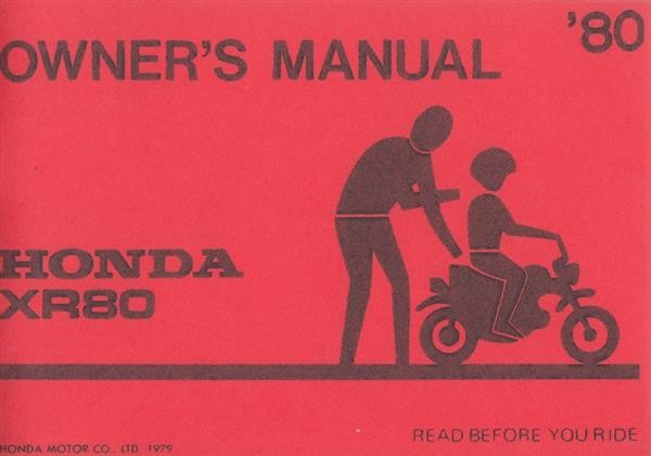 Honda XR80 Owner's Manual