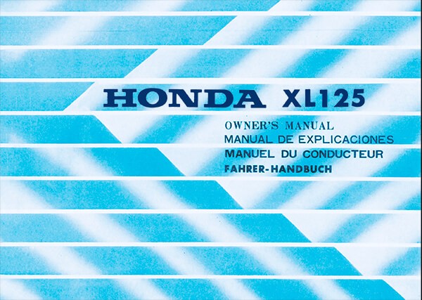 Honda XL125 Fahrerhandbuch