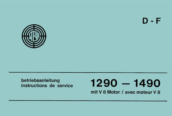 Steyr 1290 - 1490 LKW mit V8-Motor, Betriebsanleitung