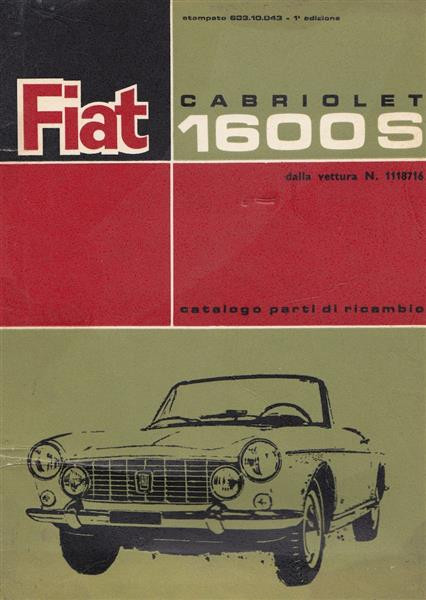 Fiat Cabrio 1600 S Catalogo parti ricambio