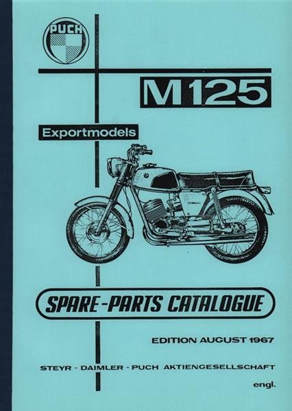 Puch M 125 Exportmodels (single piston) Spare Parts List