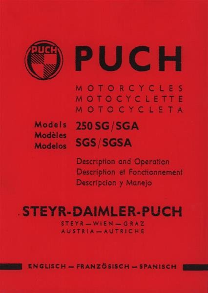 Puch 250 SG/SGS, Owners Manual, Maintenance, description y Manejo