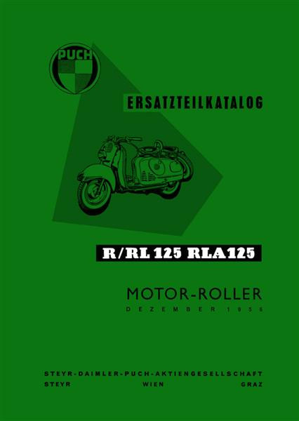 Puch R 125, RL 125 und RLA 125 Ersatzteilkatalog